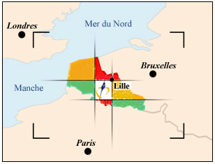 Lillers au centre de l'Europe
